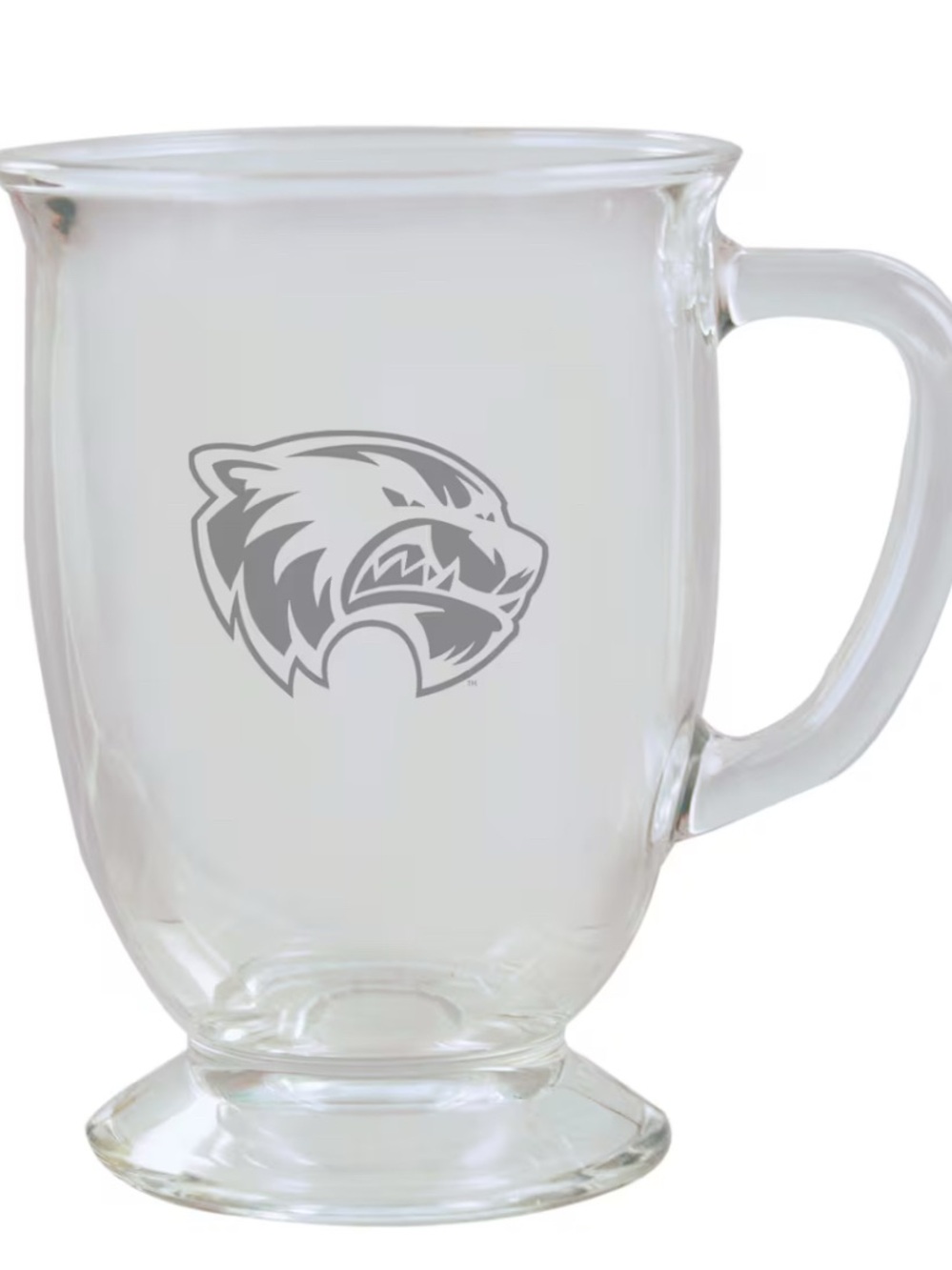 Wolverine‎ Logo Coffee 16 oz Glass Cafe Mug Sports School College